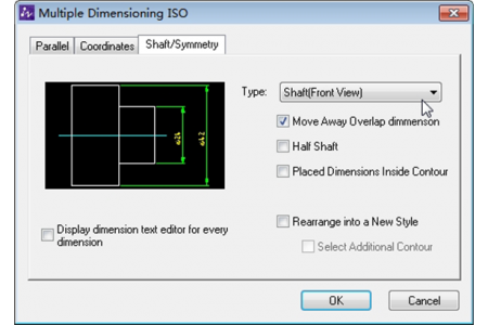 Power Dimensioning input dialog