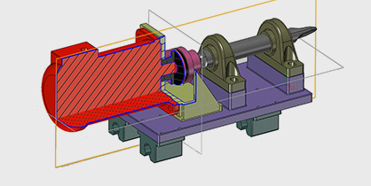 Mechanical assembly with sectioned component