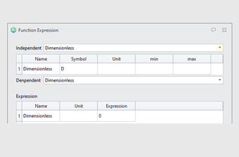 Computer dialog showing functions and expressions that are availible